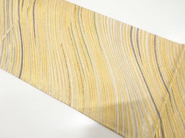 JAPANESE KIMONO / YOROKE YOKO DAN PATTERN WEAVING FUKURO OBI